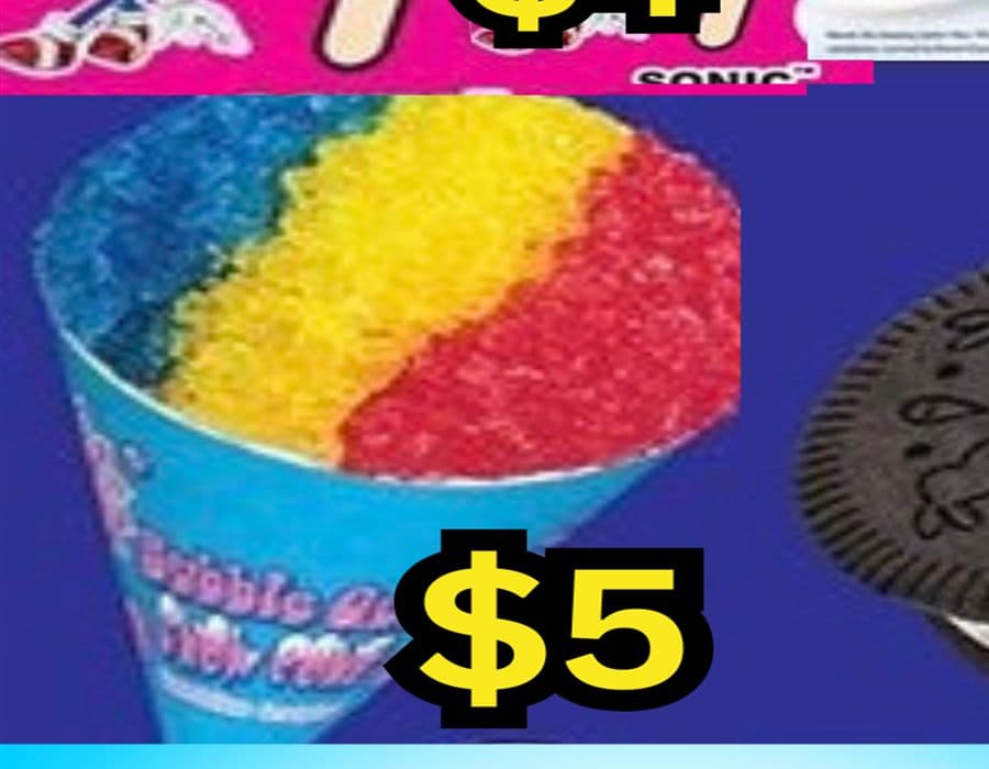 Rainbow Ice Cup from the Sweet Spot Truck menu