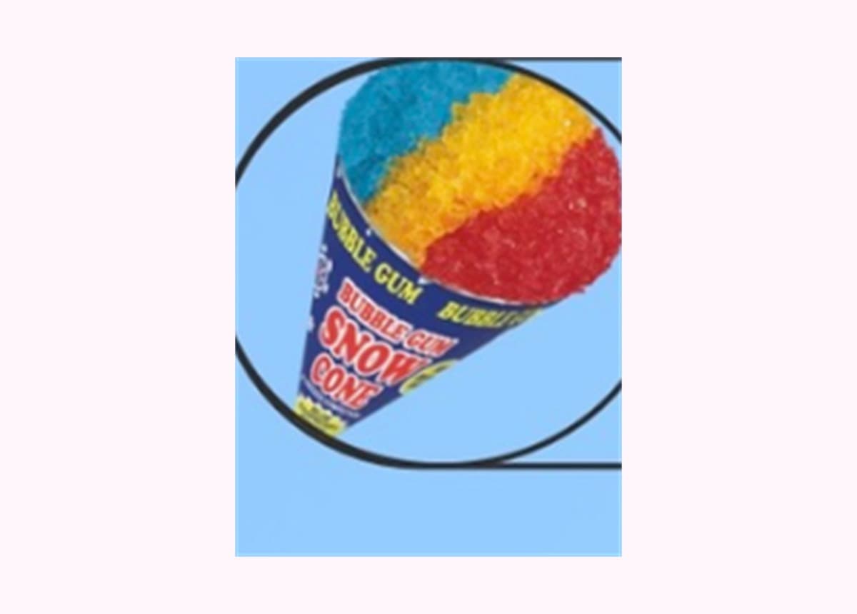 Bubble Gum Snow Cone from the Sweet Spot Truck menu